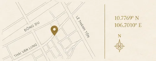 Map detail showing Lâm Nhung Spa on Dong Du
